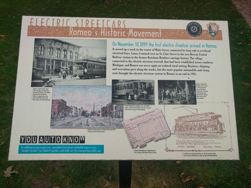 Electric Streetcars Marker image. Click for full size.