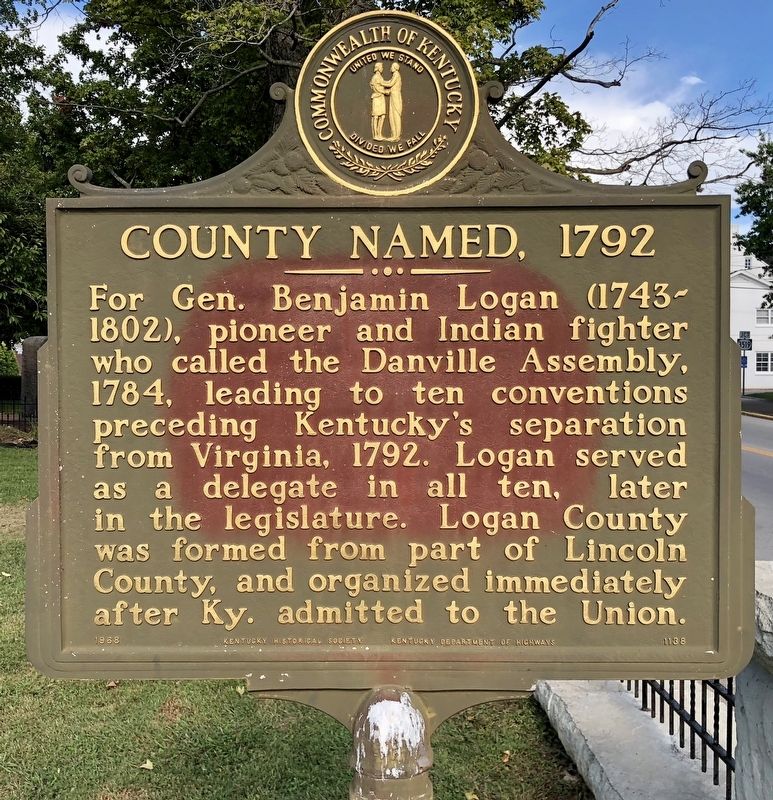 County Named, 1792 Marker image. Click for full size.
