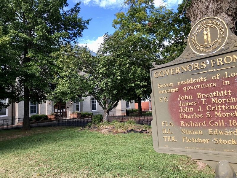 Governors from Logan Marker at the Logan County Courthouse.. Click for full size. Governors from Logan Marker at the Logan County Courthouse. image. Click for full size.