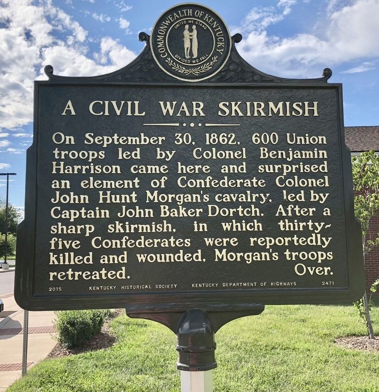 A Civil War Skirmish Marker image. Click for full size.