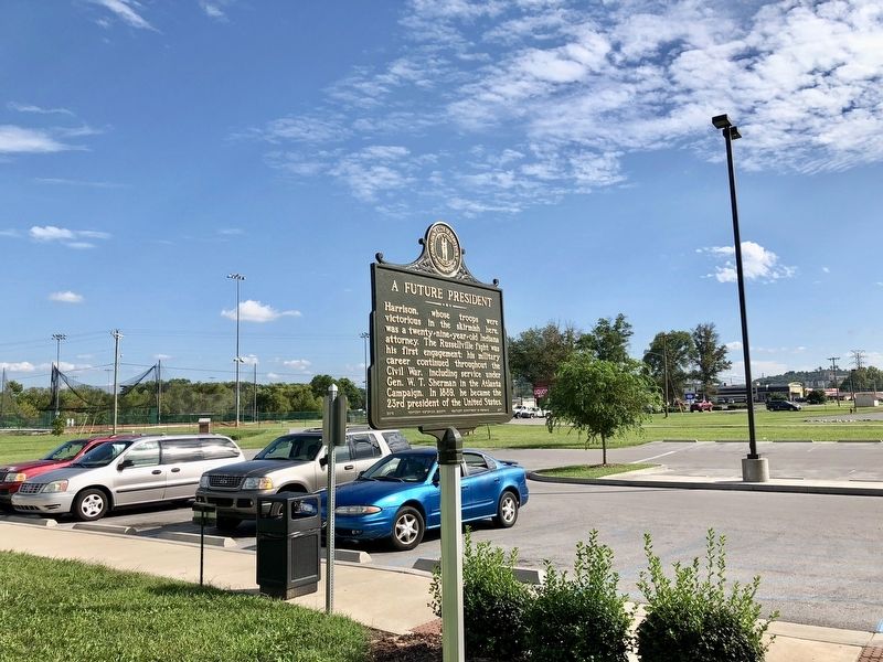 A Future President Marker looking south towards Main Street.. Click for full size. A Future President Marker looking south towards Main Street. image. Click for full size.