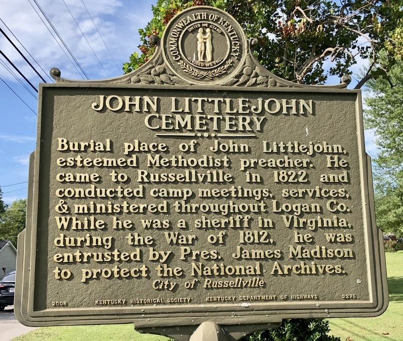 John Littlejohn Cemetery Marker image. Click for full size.
