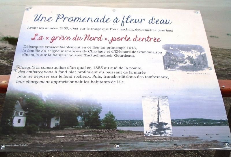 La « grève du Nord », porte d'entrée / The "North Shore" gateway Marker. Click for full size. La « grève du Nord », porte d'entrée / The "North Shore" gateway Marker image. Click for full size.