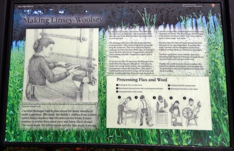 Making Linsey-Woolsey Marker. Click for full size. Making Linsey-Woolsey Marker image. Click for full size.