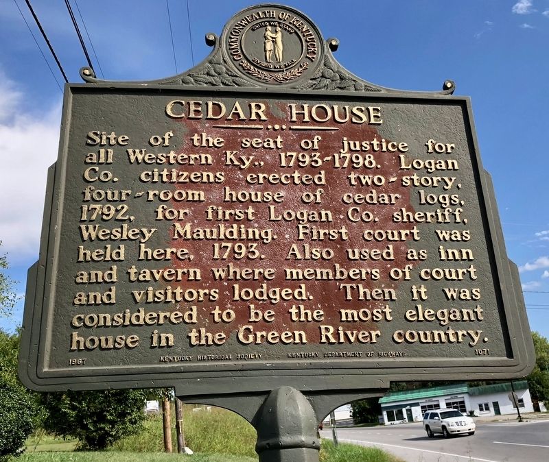 Cedar House Marker image. Click for full size.