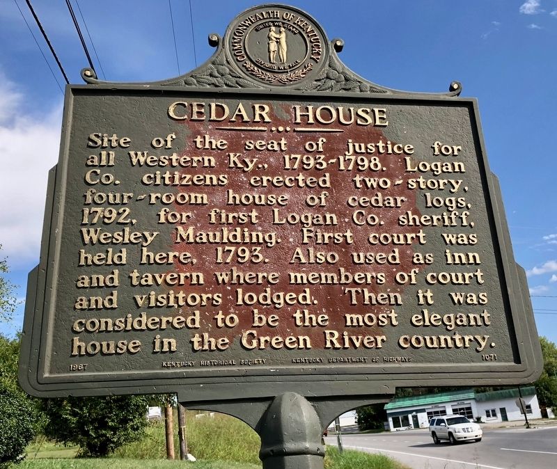 Cedar House Marker image. Click for full size.