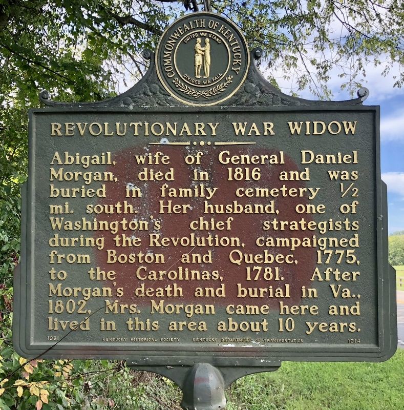 Revolutionary War Widow Marker image. Click for full size.