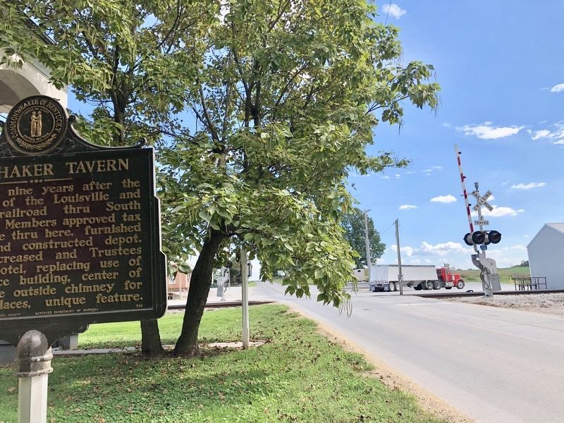 View of marker looking south on South Union Road.. Click for full size. View of marker looking south on South Union Road. image. Click for full size.
