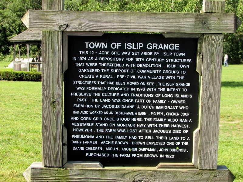Town of Islip Grange Marker image. Click for full size.