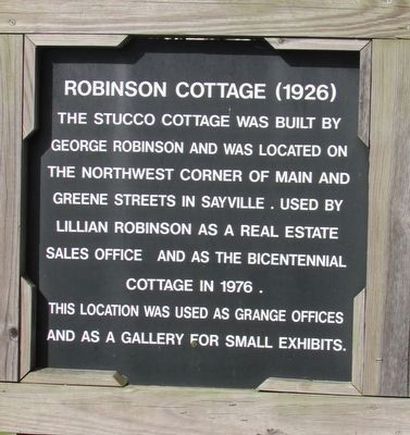 Robinson Cottage (1926) Marker image. Click for full size.
