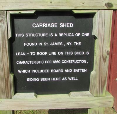 Carriage Shed Marker image. Click for full size.