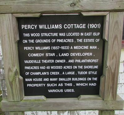 Percy Williams Cottage (1901) Marker image. Click for full size.