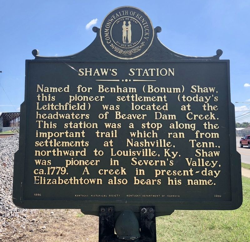 Shaw's Station Marker. Click for full size. Shaw's Station Marker image. Click for full size.