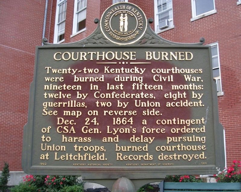 Courthouse Burned Marker is missing.. Click for full size. Courthouse Burned Marker is missing. image. Click for full size.