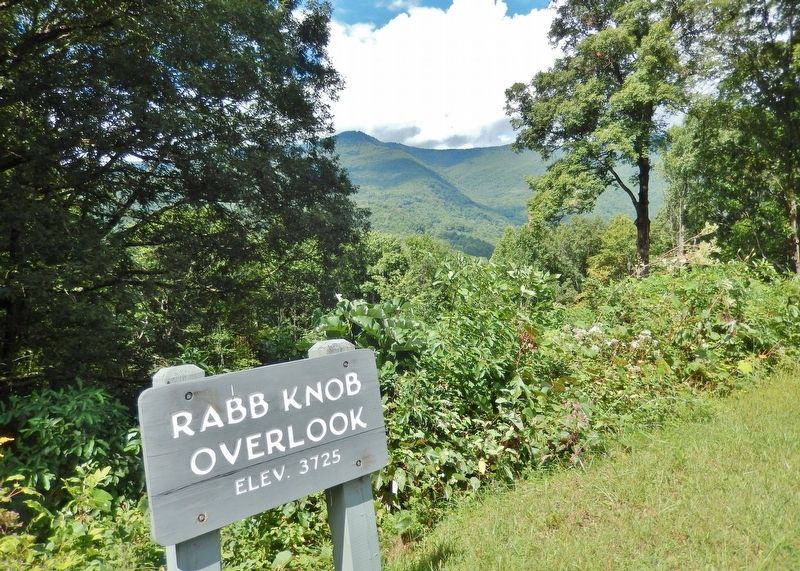 Rabb Knob Overlook Sign (<i>located near marker</i>) image. Click for full size.