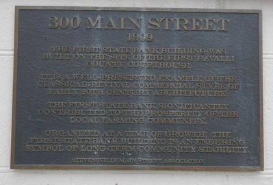 First State Bank Building Marker. Click for full size. First State Bank Building Marker image. Click for full size.