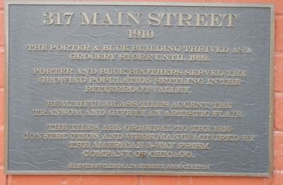 Porter & Buck Building Marker image. Click for full size.