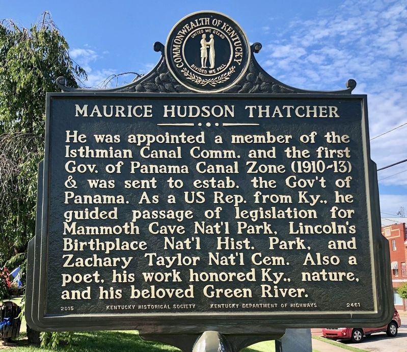 Maurice Hudson Thatcher Marker. Click for full size. Maurice Hudson Thatcher Marker image. Click for full size.