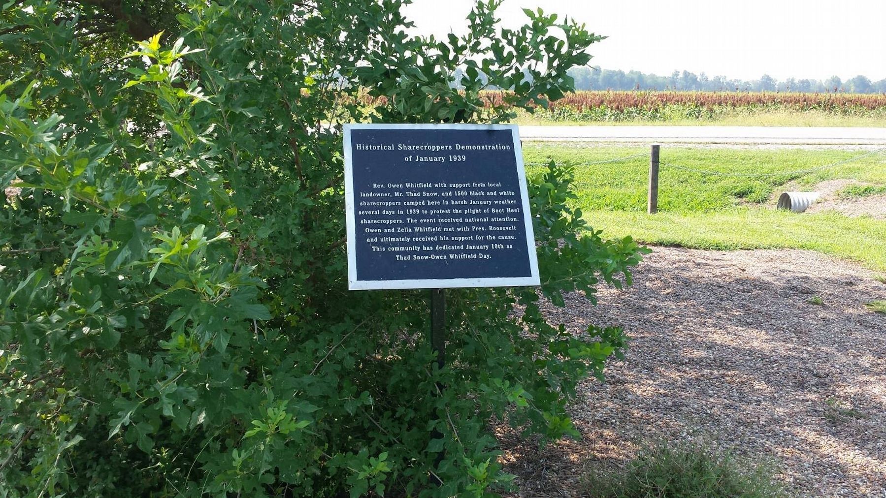 Site of the Sharecroppers Strike of 1939 Marker image. Click for full size.