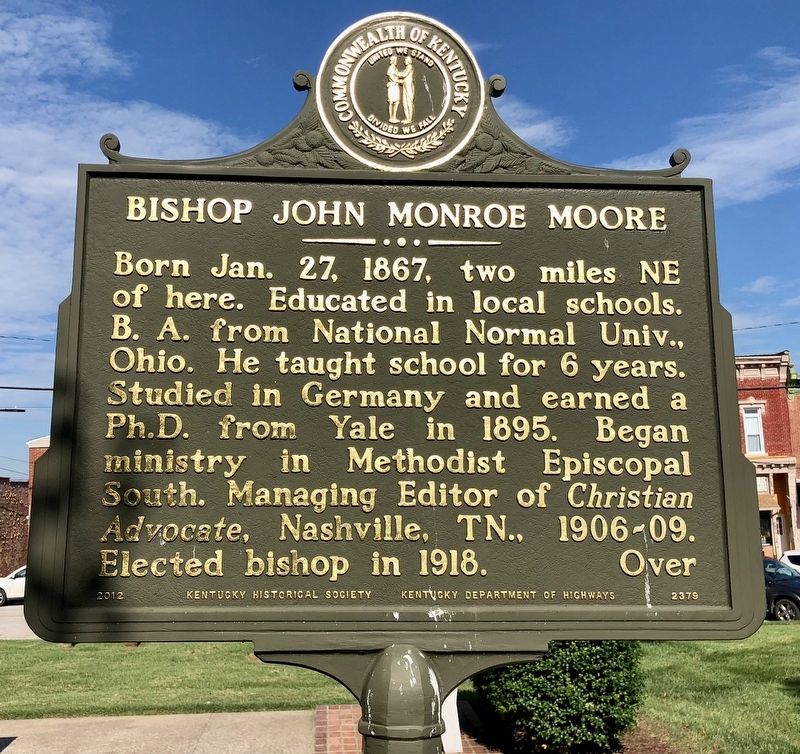 Bishop John Monroe Moore Marker image. Click for full size.