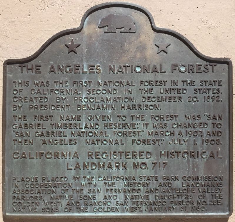 Angeles National Forest Marker. Click for full size. Angeles National Forest Marker image. Click for full size.