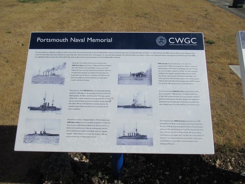 Portsmouth Naval Memorial. Click for full size. Portsmouth Naval Memorial image. Click for full size.