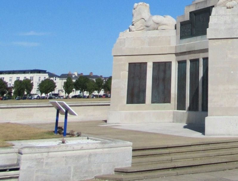 Portsmouth Naval Memorial Extension Marker. Click for full size. Portsmouth Naval Memorial Extension Marker image. Click for full size.