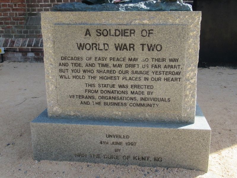 A Soldier of World War Two Marker. Click for full size. A Soldier of World War Two Marker image. Click for full size.
