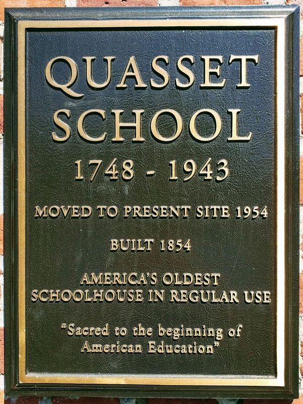 Quasset School Marker image. Click for full size.