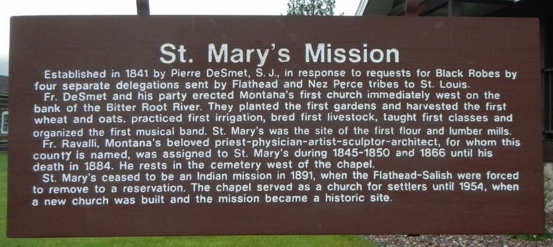 Saint Mary's Mission Marker. Click for full size. Saint Mary's Mission Marker image. Click for full size.