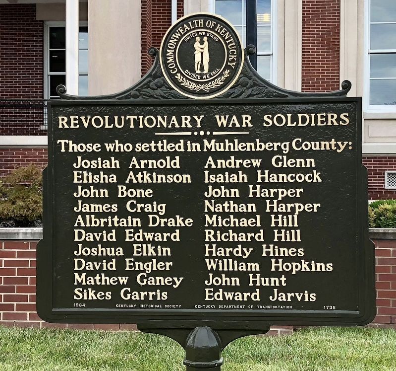 Revolutionary War Soldiers Marker. Click for full size. Revolutionary War Soldiers Marker image. Click for full size.