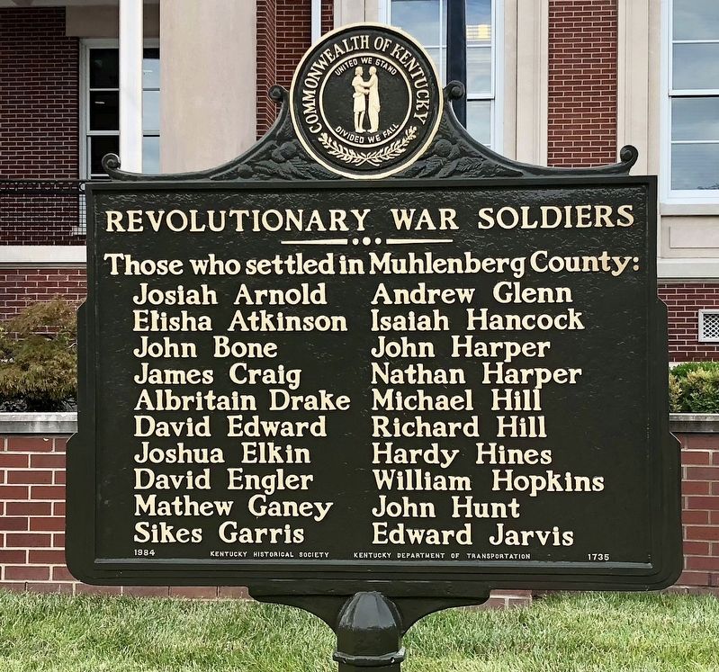 Revolutionary War Soldiers Marker image. Click for full size.