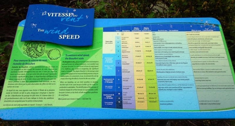 La vitesse du vent / The Wind Speed Marker. Click for full size. La vitesse du vent / The Wind Speed Marker image. Click for full size.