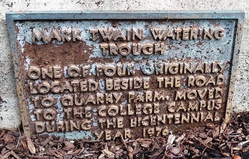 Mark Twain Watering Trough Marker. Click for full size. Mark Twain Watering Trough Marker image. Click for full size.