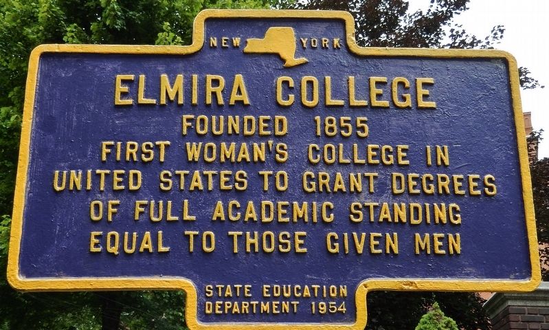 Elmira College Marker image. Click for full size.