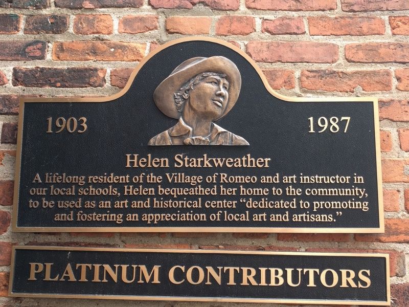 Helen Starkweather Marker. Click for full size. Helen Starkweather Marker image. Click for full size.