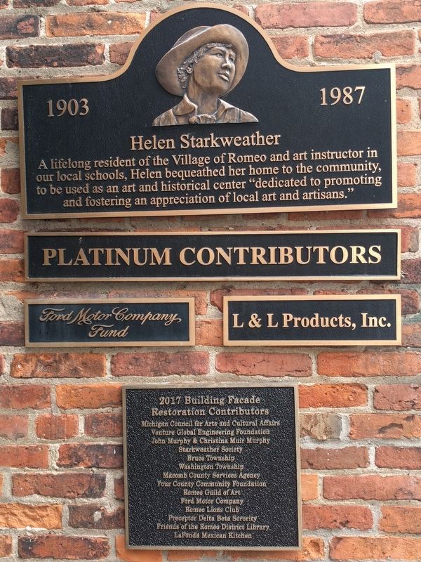 Helen Starkweather Marker. Click for full size. Helen Starkweather Marker image. Click for full size.