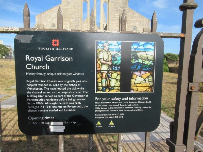 Royal Garrison Church Marker image. Click for full size.