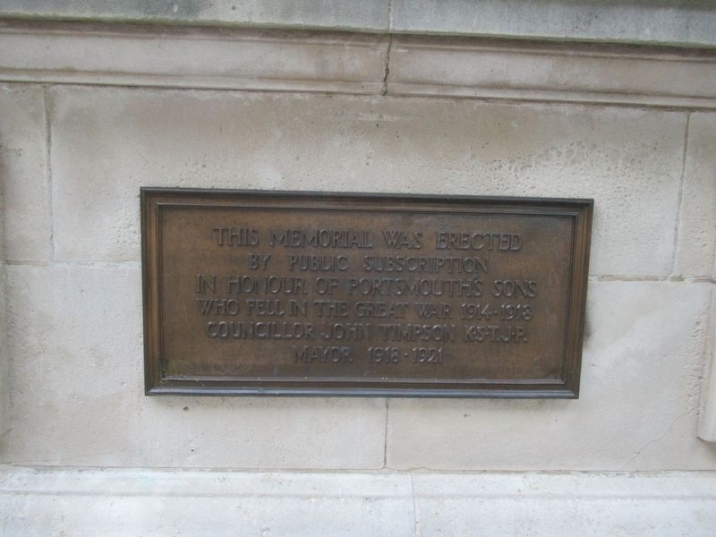 Portsmouth World War I Cenotaph. Click for full size. Portsmouth World War I Cenotaph image. Click for full size.