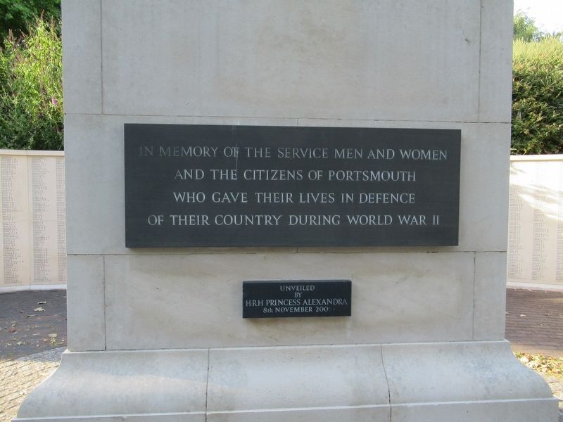 Portsmouth World War II Memorial. Click for full size. Portsmouth World War II Memorial image. Click for full size.