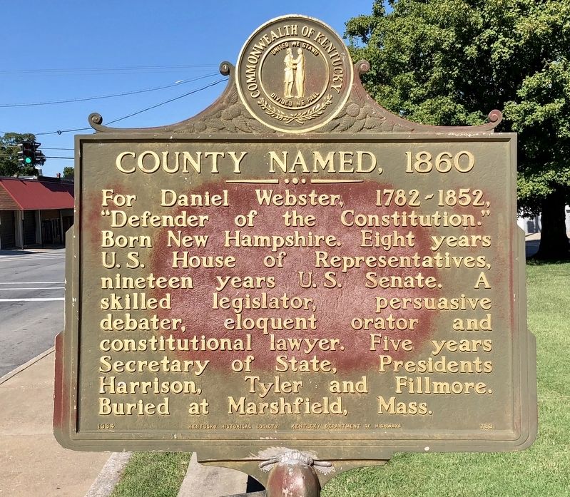 County Named, 1860 Marker. Click for full size. County Named, 1860 Marker image. Click for full size.