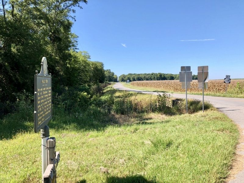 Nally Spa Marker looking west towards Morganfield. image. Click for full size.