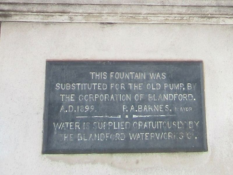 Plaque on the Fountain image, Touch for more information