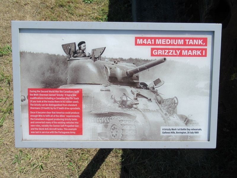 M4A1 Medium Tank Grizzly Marker. Click for full size. M4A1 Medium Tank Grizzly Marker image. Click for full size.