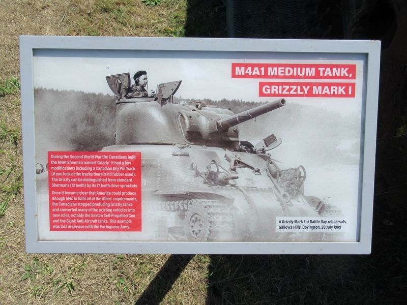 M4A1 Medium Tank Grizzly Marker image. Click for full size.