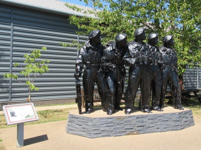 Royal Tank Regiment Memorial Statue and Marker. Click for full size. Royal Tank Regiment Memorial Statue and Marker image. Click for full size.