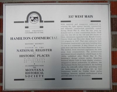 337 West Main Marker image. Click for full size.