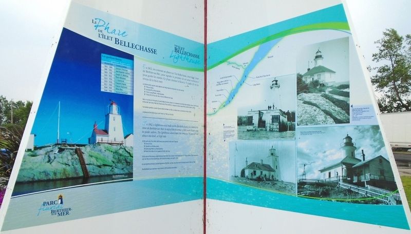 Le phare de l'îlet Bellechasse / The l'Îlet Bellechasee Lighthouse Marker. Click for full size. Le phare de l'îlet Bellechasse / The l'Îlet Bellechasee Lighthouse Marker image. Click for full size.