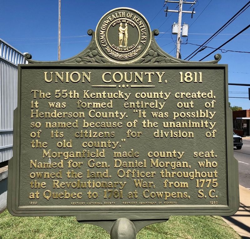 Union County, 1811 Marker. Click for full size. Union County, 1811 Marker image. Click for full size.