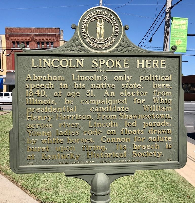 Lincoln Spoke Here Marker image. Click for full size.
